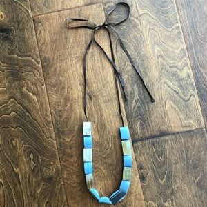 Marni Resin Bead Long Ribbon Necklace